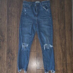 Abercrombie & Fitch Blue Skinny Jeans Distressed